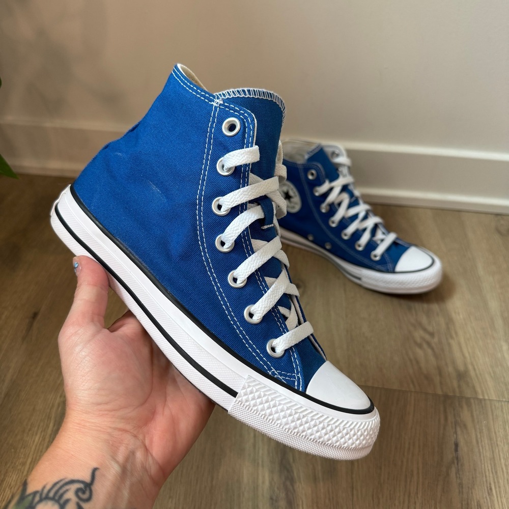 Converse Chuck Taylor All Star High Top Royal Blue Canvas Sneakers Womens 7